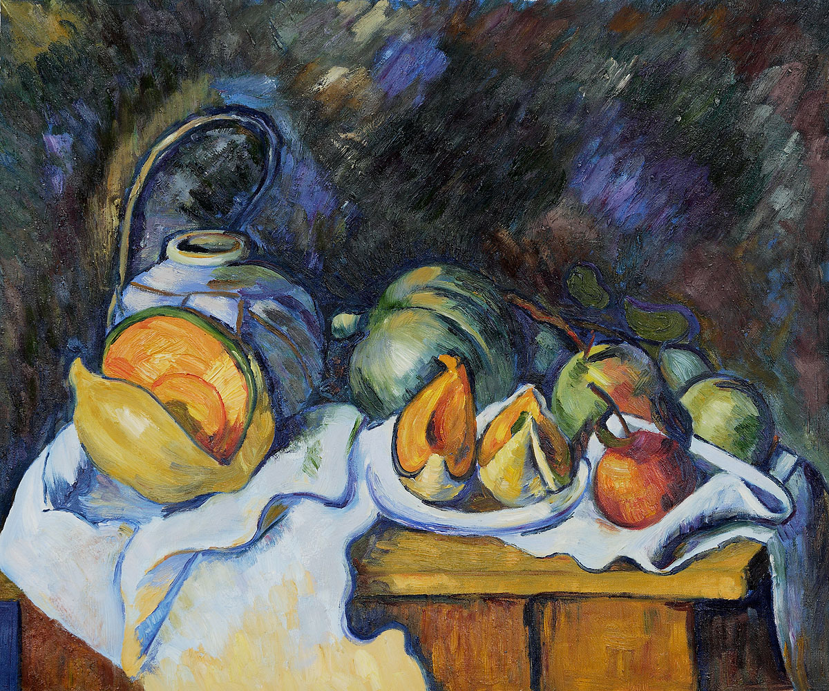 Still Life with Melons and Apples by Paul Cezanne
